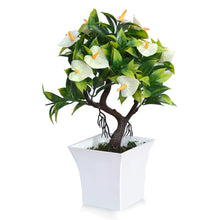 Artificial Calla Lilly Bonsai in Ruby Pot (Height : 26 cm)