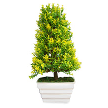 Artificial Cone Bonsai in Topaz Pot (Height : 31 cm)