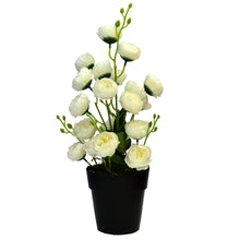 Artificial Flower Bengal Rose in Cone Pot( Height : 45cm / Width : 25cm)