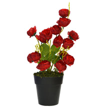 Artificial Flower Bengal Rose in Cone Pot( Height : 45cm / Width : 25cm)