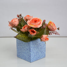 Artificial 2 Tone Peony Flower in designer pot ( Height 22 cm )