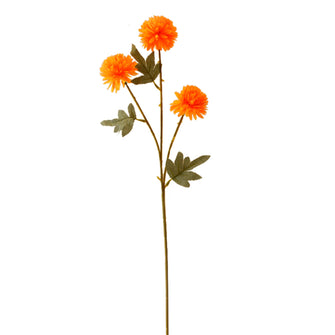 Artificial Flower sticks Dahlia Flowers 3 Heads without pot (Height : 60 cm) (Single Stick)