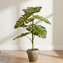Artificial Plant 8 Leaves without Pot - Height 95 cm - Design -3