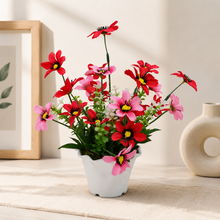 Fancy Mart Fabric & Plastic Artificial Flower Daisy in Kingri Pot (24 cm