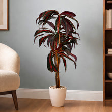 Artificial plant Set of 3,Spider 60 Leavesw in wood stems