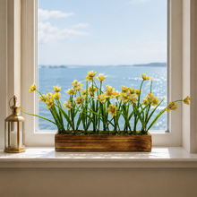 Artificial Flower Grass in Wooden Tray