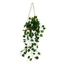 Artificial Falling Leaves Hanging in Wood Buckle Pot
