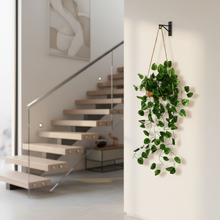 Artificial Falling Leaves Hanging in Wood Buckle Pot