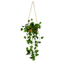 Artificial Falling Leaves Hanging in Wood Buckle Pot ( 60 cm)