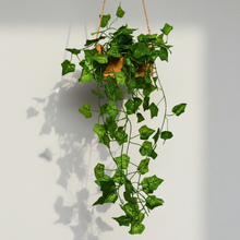 Artificial Falling Leaves Hanging in Wood Buckle Pot ( 60 cm)