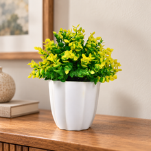 Artificial Plant Hackleberry Yellow Bunch in Pot - 22 cm Height