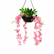 Artificial wisteria in hanging pot (Height : 60  X Width: 30 cm)