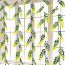 set of 2 28 point , 8 ft long loose christmas leaves falling