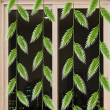 set of 2 28 point , 8 ft long loose christmas leaves falling