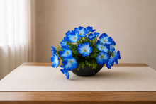 Artificial Flower Grass in Boat Pot - Home & Office Decor Elegant Potted Plant for Tabletop/Shelves Enhancement