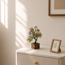 Artificial Flower Tree Bonsai with Wooden Pot for Indoor Home Office D‚cor