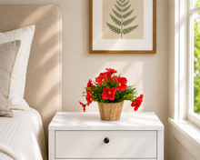 Artificial Flower in Grass with Pot, Perfect for Home & Office D‚cor