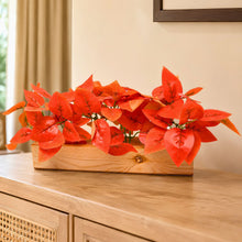 Real touch leaves in 6 parrot dandi (30 leaves) in 12 inch pine planter