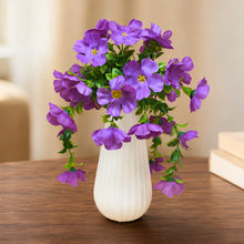 6" long po mini latex topiary with flowers( 35 leavs=flowers)