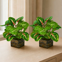 set of 2 real touch leaves in parrot 2 sticks in medium printed multicolor dabbi