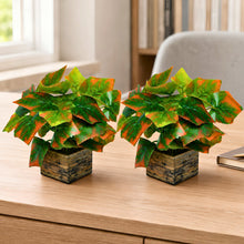 set of 2 real touch leaves in parrot 2 sticks in medium printed multicolor dabbi