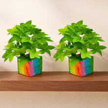 set of 2 real touch leaves in parrot 2 sticks in medium printed multicolor dabbi