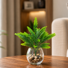 Set of 2 Artificial Plant Redwood Leaves Bunches Without Pot (Height 33 cms / 14 inchs