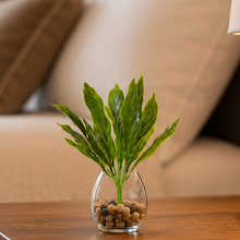 Artificial Lilly Leaves Bunch Set of 2 Without Pot (Height : 35 cm)