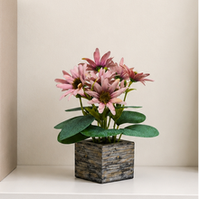 Single pc china icelandic (10 flowers ) in printed wood pot