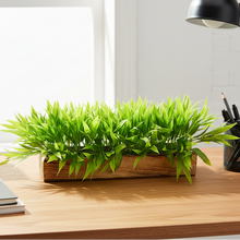 Artificial Plant Bamboo Leaves in Wooden Tray