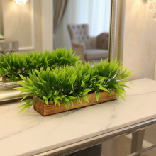 Artificial Plant Bamboo Leaves in Wooden Tray