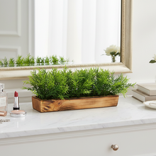 Artificial Plant Spery Grass in Wooden Tray ( Height : 15 cm x Width : 30 cm)