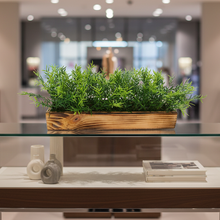 Artificial Plant Spery Grass in Wooden Tray ( Height : 15 cm x Width : 30 cm)