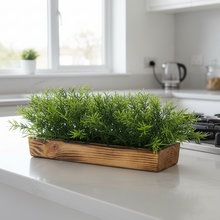 Artificial Plant Spery Grass in Wooden Tray ( Height : 15 cm x Width : 30 cm)