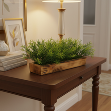 Artificial Plant Spery Grass in Wooden Tray ( Height : 15 cm x Width : 30 cm)