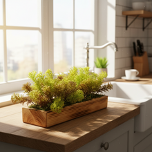 Artificial Plant Bunch in Wood Planter