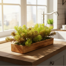 Artificial Plant Bunch in Wood Planter