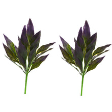 Artificial Lilly Leaves Bunch Set of 2 Without Pot (Height : 35 cm)
