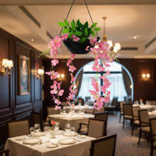 Artificial wisteria in hanging pot (Height : 60  X Width: 30 cm)