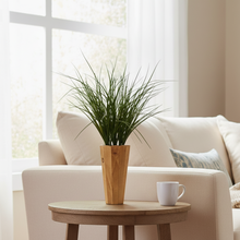 Artificial Lemon Grass Bunch in wooden pot  (Height 50 x width 25 cm)