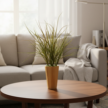 Artificial Lemon Grass Bunch in wooden pot  (Height 50 x width 25 cm)