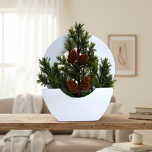 Artificial Looks Real Green Leaves in wooden basket (Height 20 x Width 18 cm)