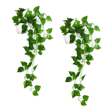 fancymart Pack of 2 Artificial Vine Plants with Small Pot (45 cm) – Natural Touch & Feel Hanging/Falling Greenery for Home & Office Décor