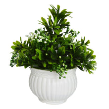 Artificial Plant Euphorbia in White Pot (Height : 22 cm)