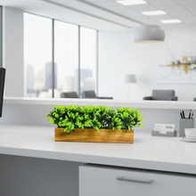fancymart Artificial Leaves in Wood Planter (Width 30 cm)