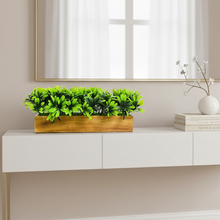 fancymart Artificial Leaves in Wood Planter (Width 30 cm)