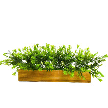 fancymart Artificial Leaves in Wood Planter (Width 30 cm)