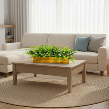 fancymart Artificial Leaves in Wood Planter (Width 30 cm)