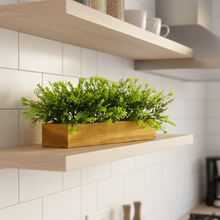 fancymart Artificial Leaves in Wood Planter (Width 30 cm)