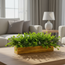 fancymart Artificial Leaves in Wood Planter (Width 30 cm)